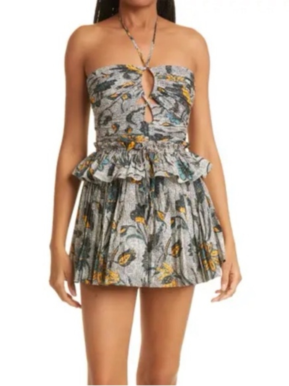 Ulla Johnson Floral Keyhole Romper
